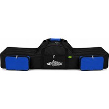 Olta/kamış Çantası - Fishack - 3 Gözlü - Cepli - Siyah/mavi - 120 cm