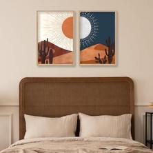 Nt Handmade Mc Home Art Çerçeveli Uv Baskı 2'li Soyut Manzaralı Duvar Tablosu – Modern & Şık Duvar Dekoru