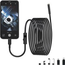 Munico 10 Metre Işıklı Endoskop Kamera, 8 LED Işıklı IP67 Su Geçirmez Boroskop, 16.4ft Yarı Sert Kablo
