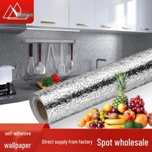 Munico 40CM x 10METRE Yüksek Sıcaklığa Dayanıklı Alüminyum Folyo Mutfak Dolabı Kendinden Yapışkanlı