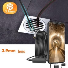 Munico 15 Metre Mobil ve Endüstriyel Kullanım Için 3,9 mm Ultra Ince Hd Endoskop Kamera Probu