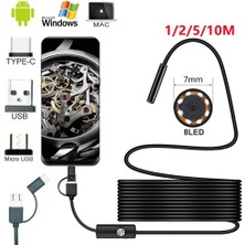 Munico 20 Metre Kablo Su Geçirmez Muayene Boroskopu Android Pc Için Endoskop Kamera USB Lighting