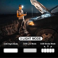 My Best Store PS-T89 Mini Pilli Cob LED 3 Mod Su Geçirmez Kafa Feneri Lambası