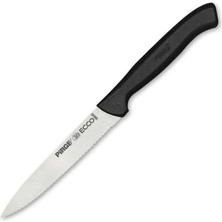 My Best Store 38049 Ecco Tırtıklı Sebze, Et, Biftek Steak Bıçağı 12 cm - Siyah