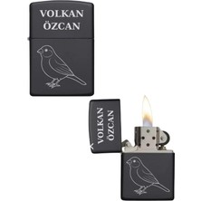 UltraMint Kuş Baskılı Metal Çakmak, Kişiye Özel Tasarım, Şık ve Dayanıklı