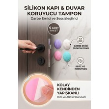 Vekorr 4'lü Silikon Kapı Duvar Mobilya Koruyucu Tampon Darbe Emici Sessizleştirici Stoper
