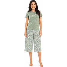 Sude Homawear %100 Pamuk Bayan Kapri Pijama Takımı