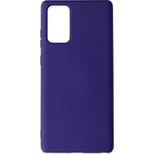 Newface Samsung Galaxy Note 20 Kılıf Nano Içi Kadife Silikon - Mor