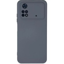 Newface Xiaomi Poco M4 Pro 4g Kılıf Nano Içi Kadife Silikon - Gri