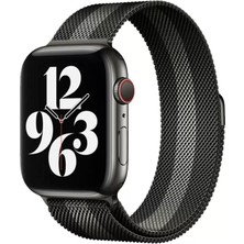 Newface Apple Watch 38MM Metal Mıknatıslı Kordon - Siyah-Beyaz