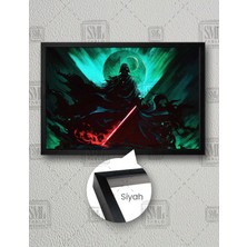 SML Tablo Darth Wader Karanlık Lord Işın Kılıcı Star Wars Yatay Çerçeveli Kanvas Tablo
