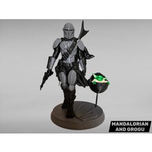 Maya 3d Studio Mandalorıan And Groku 3D Figür