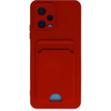 Newface Xiaomi Poco X5 5g Kılıf Kelvin Kartvizitli Silikon - Kırmızı