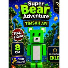 Super Bear Adventure Timsah Ayı Figür Oyuncak | Oynar Eklemli 8 cm Koleksiyon Karakteri | Voltrex Design