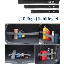 Markaflex Bagaj Düzenleyici Organizer Araç ve Oto Sabitleyici Şerit 3'lü Set Cırtlı