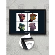 SML Tablo Gorillaz Demon Days Albüm Cover Yatay Çerçeveli Kanvas Tablo
