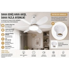 Cata CT-1154 62W Lodos Fan LED Kumandalı Işıklı Tavan Vantilatörü + Tavan Duy