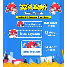 Sb Store Okul Kreş Kişiye Özel Isim Etiket Seti Sonic Temalı - Model 659
