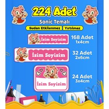 Sb Store Okul Kreş Kişiye Özel Isim Etiket Seti Sonic Temalı - Model 652