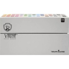 Vincent Graph Master Brush Marker Set 60 Renk 60B