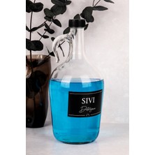 Dolkin Home Sıvı Deterjan Etiketli Cam Galon Şişe 1500 ml Deterjan Saklama Kutusu Banyo Düzenleyici