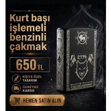 Talat Kurt Başı Işlemeli Gravürlü Benzinli Çakmak