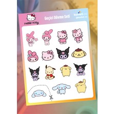 Konfeti.co Hello Kitty ve Sevimli Arkadaşları Çocuk Geçici Dövme Seti