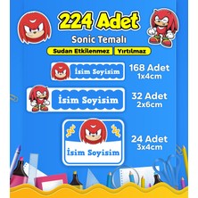 Sb Store Okul Kreş Kişiye Özel Isim Etiket Seti Sonic Temalı - Model 651