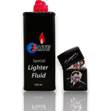 UltraMint Atatürk Imzalı ve Öne Bakış Temalı Benzinli Çakmak ile X-Lite Benzin Seti