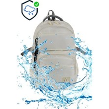 Fırsat Mağazam Masterpack Kore Tasarım Su Itici Ergonomik Sırt Çantası, Okul, Iş, Gezi, Kamp, Günlük Kullanım, 2 Ana Bölme, Notebook Gözü, 2 Suluk Cebi, 2 Ön Cep, 1 Gizli Sırt Bölmesi, 701, 44X29X20CM, Bej