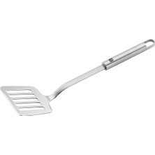 Fırsat Mağazam Pro Kızartma Spatulası, 35 Cm, Metalik Gri, 18/10 Paslanmaz Çelik