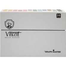 Art & Art Vincent Graph Master Brush Marker Set 36 Renk
