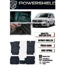 POWERSHIELD Volkswagen Caddy 2016-2019 Uyumlu Araca Özel 5D Havuzlu Oto Paspas Takımı
