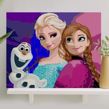 Fırsat Mağazam Hobi Sanat Sayılarla Boyama Tuval Seti Fırça Boya Dahil (Çıtalı) 40X50 cm - & Karlar Ülkesi