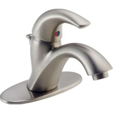 Fırsat Mağazam 583LF-SSWF C-Spouts Handle Lavatory Musluk, Paslanmaz By Musluk