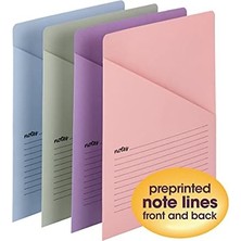 Fırsat Mağazam Organized Up Notes Slash File Ceket, Mektup Boyutu, Çeşitli Renkler, Paket Başına 12 Adet (75429)