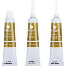 Red Apple Cam Kontur Boyası 25 ml Altın