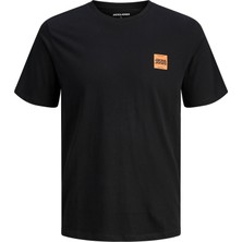 Jack & Jones Erkek Gögüs Baskili Bisiklet Yaka Tisört - Brandy