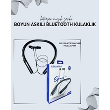 TeknoKapsül Polygold PG-100 Boyun Askılı Kablosuz Kulaklık – 200 Saat Bekleme Süresi, Stereo Ses, Mikrofonlu -