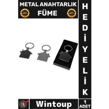 Wintoup #anahtarlık Lüks Dayanıklı Şık Tasarım Hediye Kaliteli Modern Çelik Aksesuar Metal Anahtarlık Füme