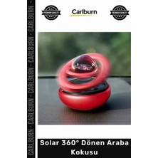 Carlburn #otokoku Güneş Enerjili Kristal Küre 3D Galaksi Tasarım Dekoratif Solar 360° Dönen Araba Kokusu