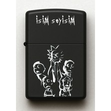 UltraMint Rick And Morty Night Family Kişiye Özel Siyah Metal Çakmak