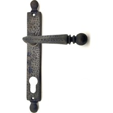 TeknoKapsül Antika Tarz Dekoratif Pirinç Misket Oda Kapı Kolu - 245X34 Mm, Oksit