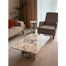 Adomar Marble Menekşe Orta Sehpa, Mermer Orta Sehpa