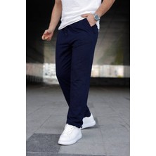 Comstar Erkek Trend Baskılı Jogger Lacivert Baggy Eşofman Altı