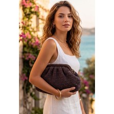 Vivazzaluxe Aura Model Örme Yazlık Kadın Portföy & Clutch, Omuz Çanta