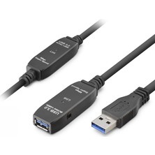 Renas Store USB 3.0 Active Repeater Uzatma Kablosu 10 M Siyah HDX7562