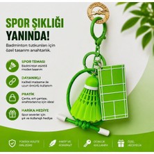 Dinç Spor 🏸 Spor Temalı Badminton Charm Anahtarlık