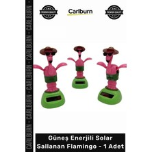 Carlburn #solarflamingo Hediye Güneş Enerjili Solar Dekoratif Araç Içi Hareketli Figür Sallanan Flamingo