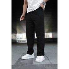 Comstar Erkek Trend Baskılı Jogger Siyah Baggy Eşofman Altı